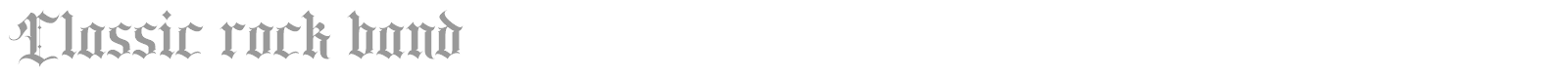 Classic Rock Band font preview